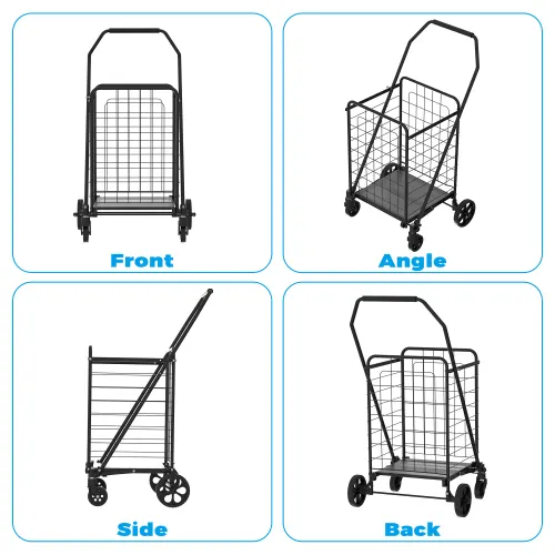 Shopping Cart with Shelf — Grocery Cart on Wheels — photo 7