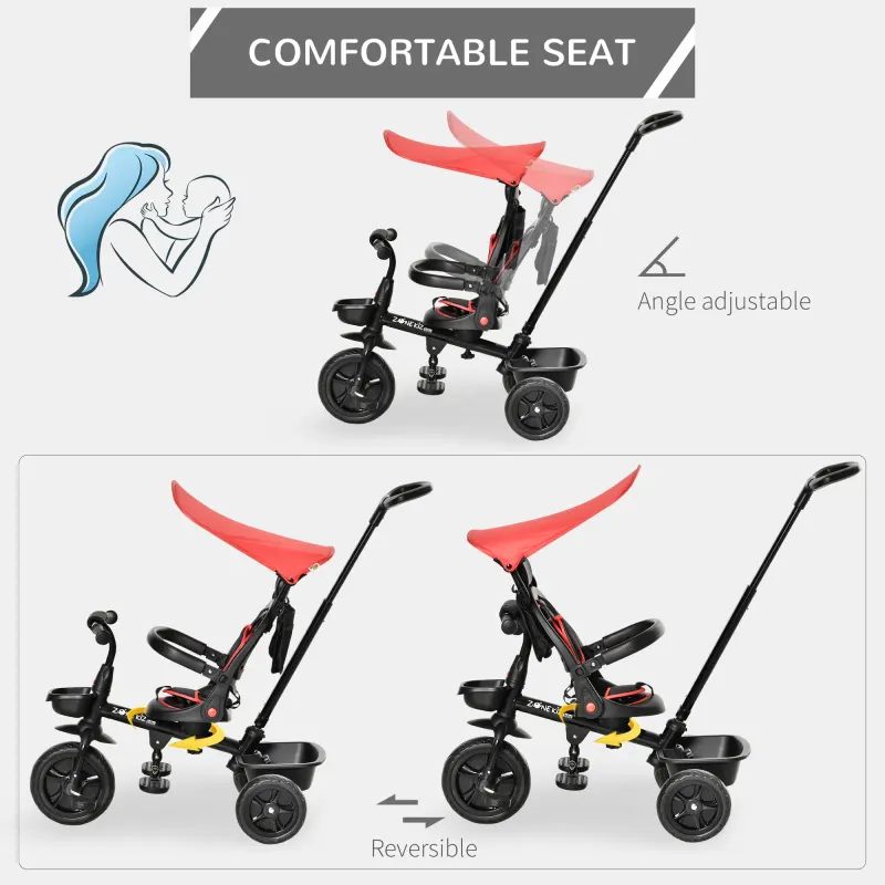 Kids Tricycle 4 in 1 Trike with Reversible Angle Adjustable Seat β photo 6