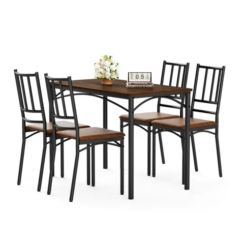 Dining Table Set β Bar Table with 4 Dining Benches