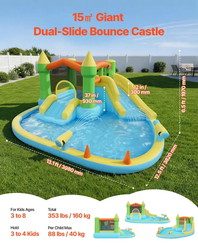 Inflatable Bounce House — 12.5 X 13.1 X 6.5 Ft Inflatable Bounce — photo 4