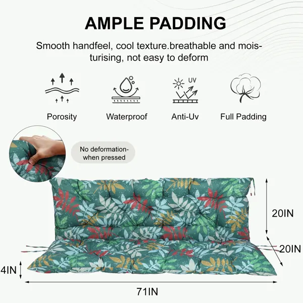 Outdoor Swing Cushions 70 Inch — photo 6