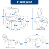 Lift Recliner Chair Heat Massage Dual Motor Infinite Position Up — photo 2