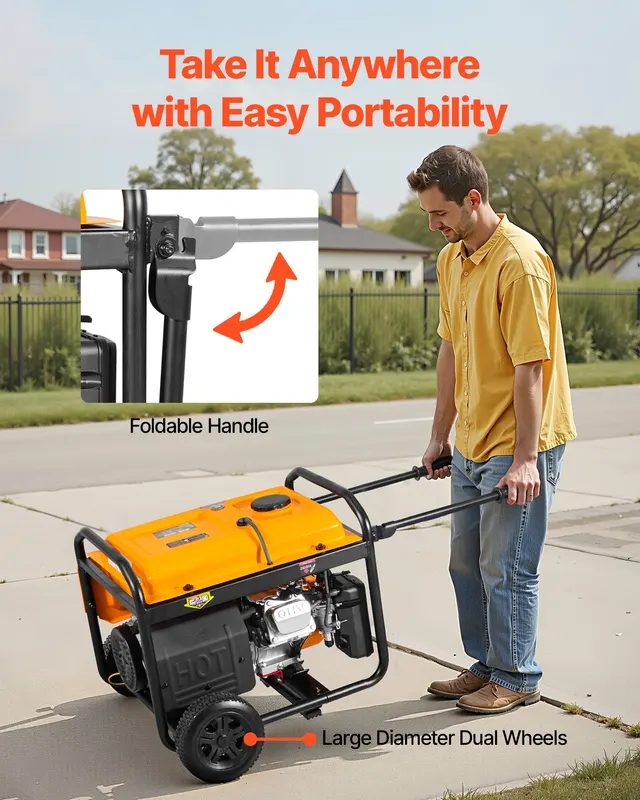 Portable Generator — Gasoline 4650W Peak Watt & LPG 4130W Peak — photo 4