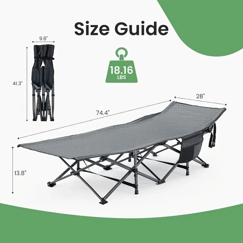 Foldable Camping Bed with Mattress — photo 5