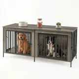 Double Dog Crate Furniture with Divider — photo 2