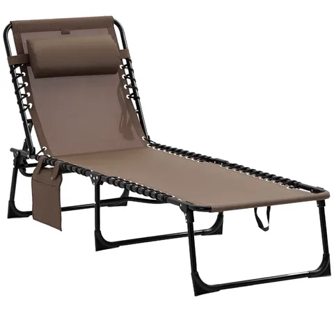 Chaise Lounge Chair Outdoor — 5-Position Adjustable Sun Tanning