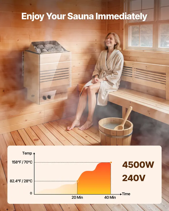 Sauna Heater — 4.5KW 240V Electric Sauna Stove — photo 2