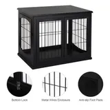 Dog Crate Furniture — 32" Small Dog Cage End Table with 2 Doors — photo 8