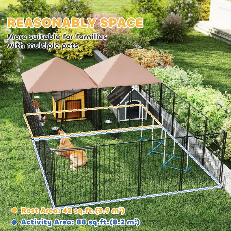 Large Outdoor Dog Kennel with 2 Rooms — photo 7