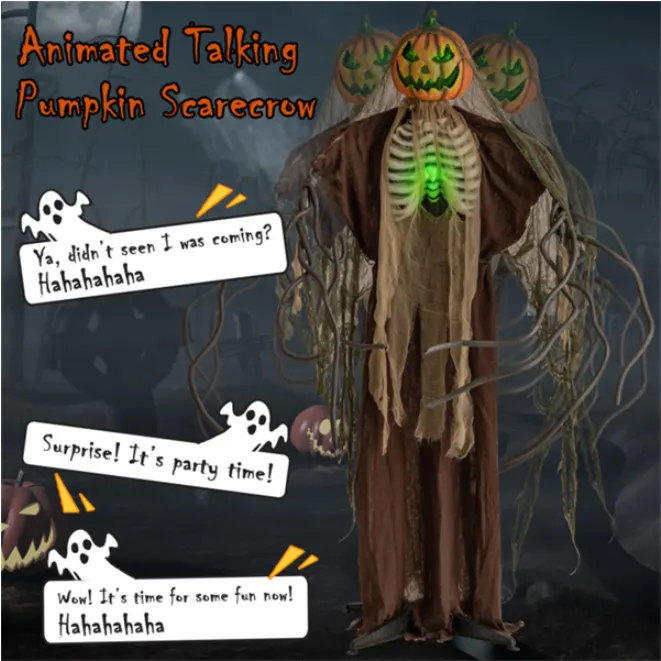 6ft Halloween Animatronic Ghost Pumpkin β photo 6