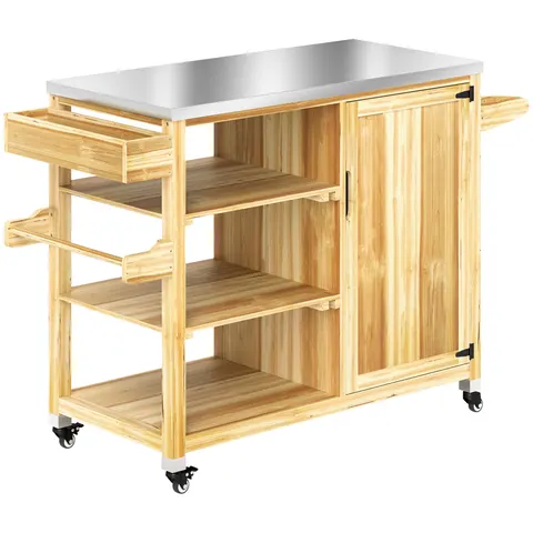 Outdoor Grill Cart with Stainless Steel Top