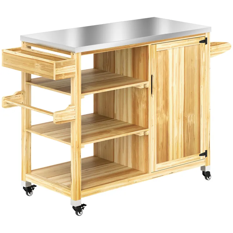 Outdoor Grill Cart with Stainless Steel Top