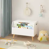 Wooden Toy Box — Kids Toy Storage Organizer with Front Bookshelf — photo 1