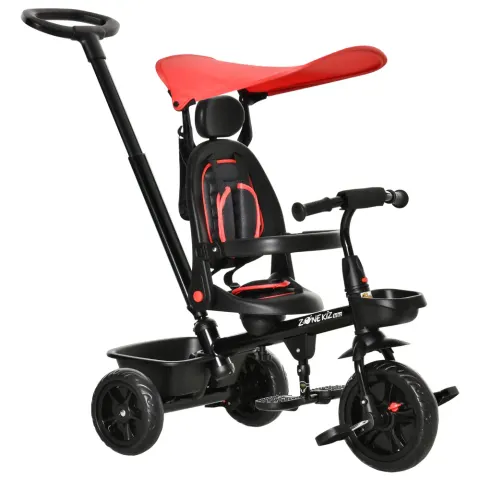 Kids Tricycle 4 in 1 Trike with Reversible Angle Adjustable Seat