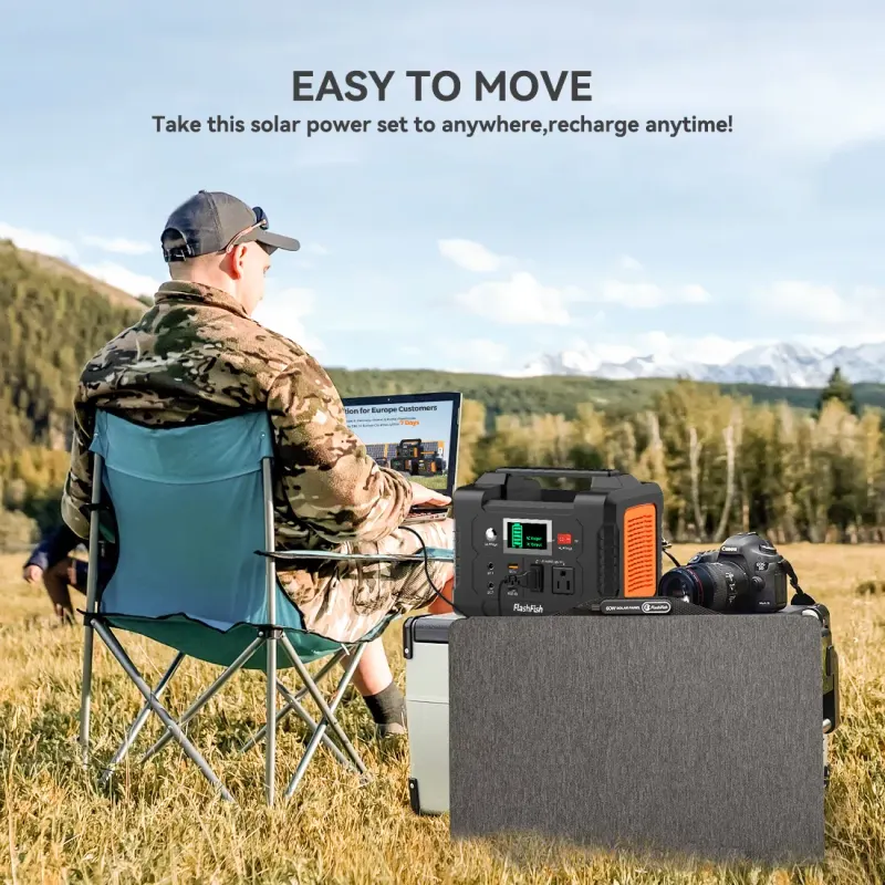 200W Portable Power Station&60W Solar Panel; Flashfish 151Wh — photo 3