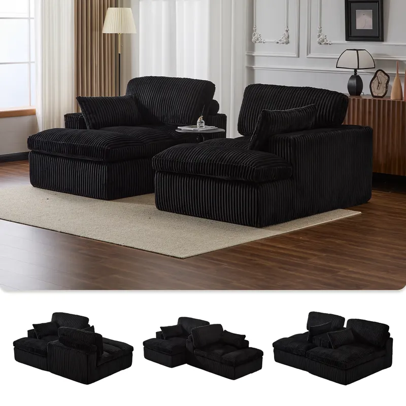Double Chaise Lounge Chair Indoor — photo 3