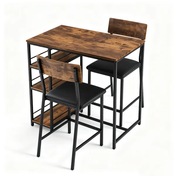 Bar Table and Stool Set 1 Table 2 Stools — photo 3