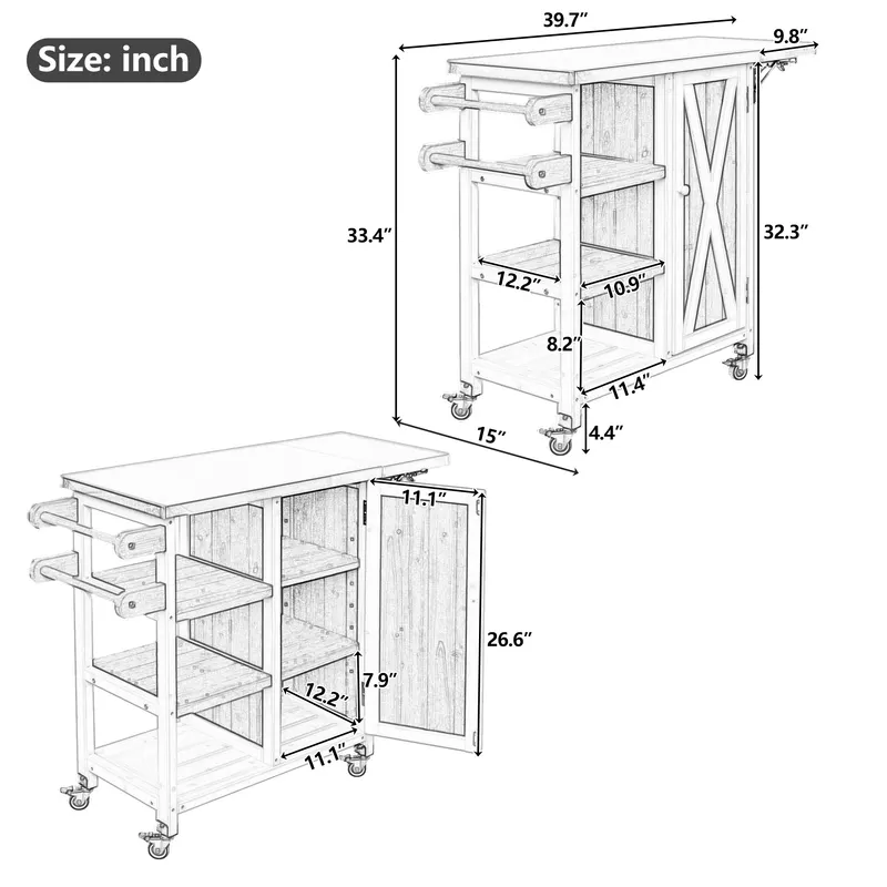 Foldable Outdoor Kitchen Island Patio Kitchen Island Outdoor — photo 4
