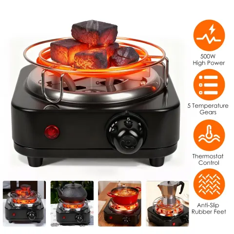 Electric Charcoal Burner 500W Hookah Charcoal Burner Compact
