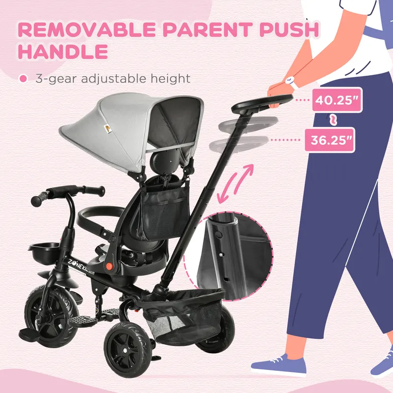 Kids Tricycle — 4 in 1 Foldable Trike with Reversible Seat — photo 7