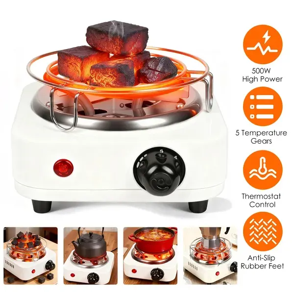 Electric Charcoal Burner 500W Hookah Charcoal Burner Compact — photo 2