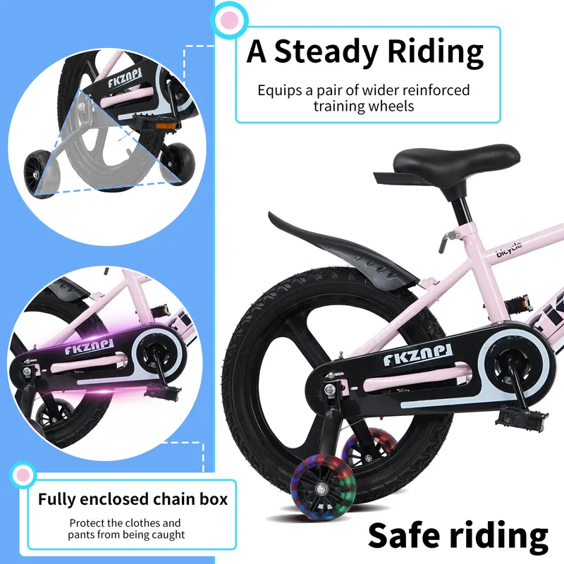 FKZNPJ Kids Bike 16 Inch High Carbon Steel Frame — photo 4