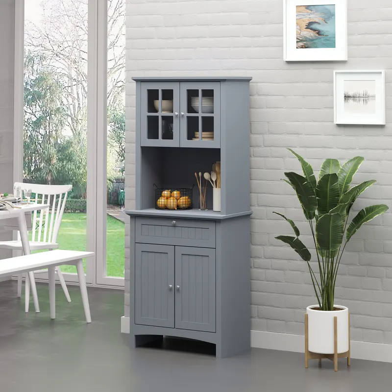 Elegant Buffet with Hutch — Kitchen Pantry Storage Cabinet — photo 3