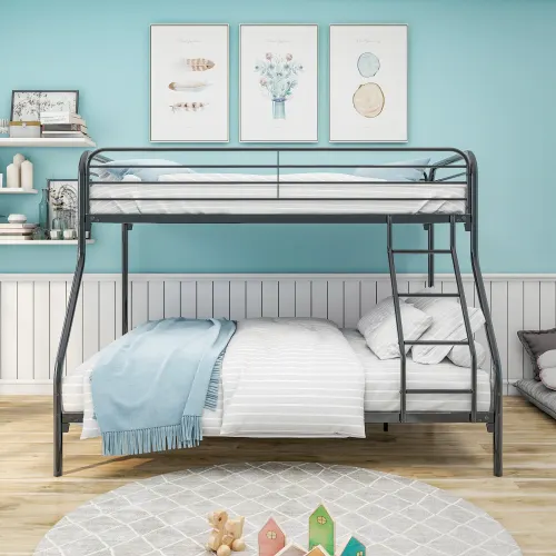 Twin-over-full Metal Bunk Bed — Heavy Duty Bunk Bed — photo 8