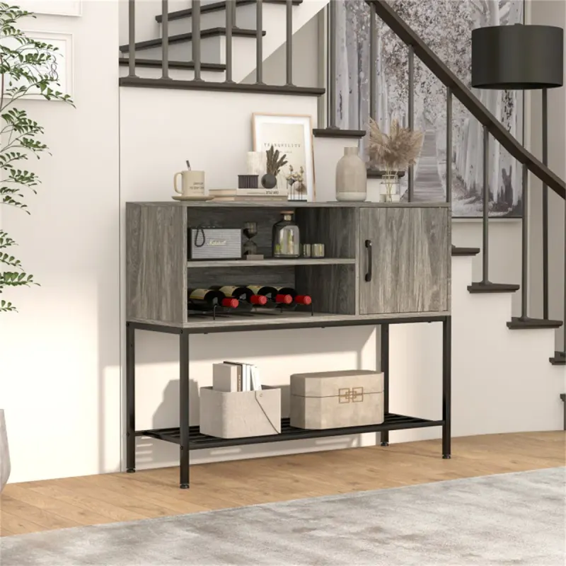 Rustic Brown Sideboard with 2 AC Outlets & 2 USB Ports β photo 7