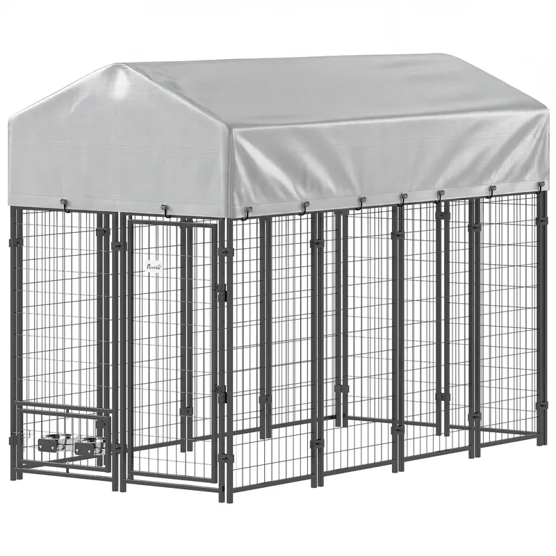 Outdoor Dog Kennel — Dog Kennel Outside Run with 360° Rotating