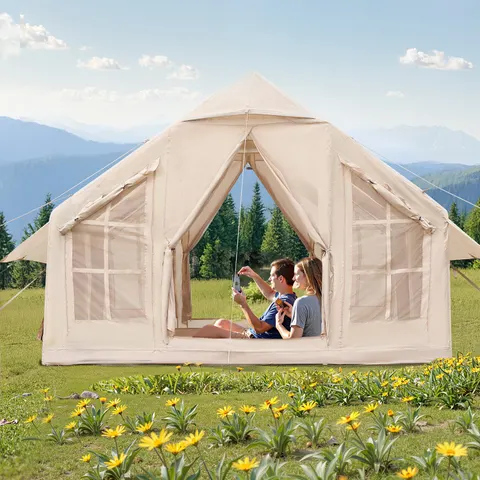 Inflatable Tent for Camping 4-6 Person Glamping Tent with Pump