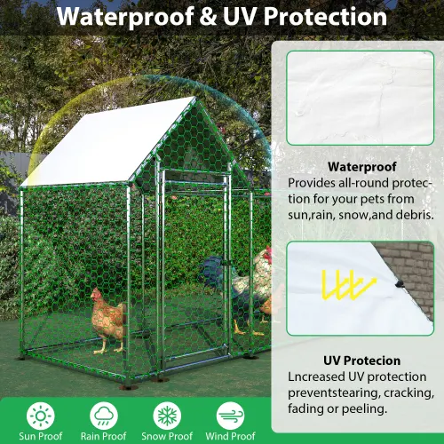Poultry Habitat Cage with Lid for Chicken Coop — photo 5
