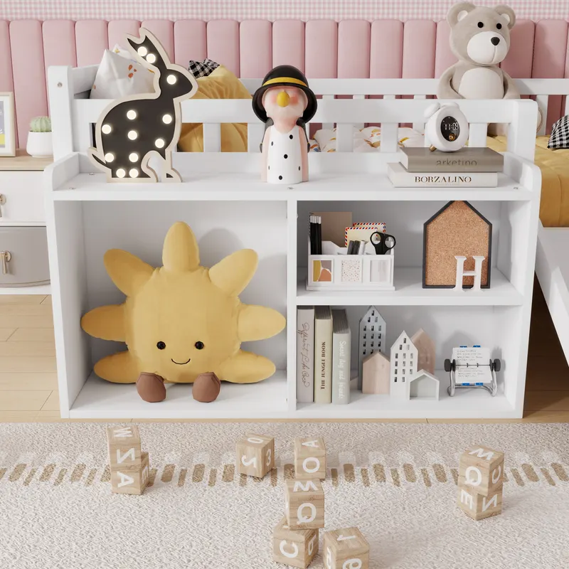 Twin Size Low Loft Bed for Kids with Slide — photo 4