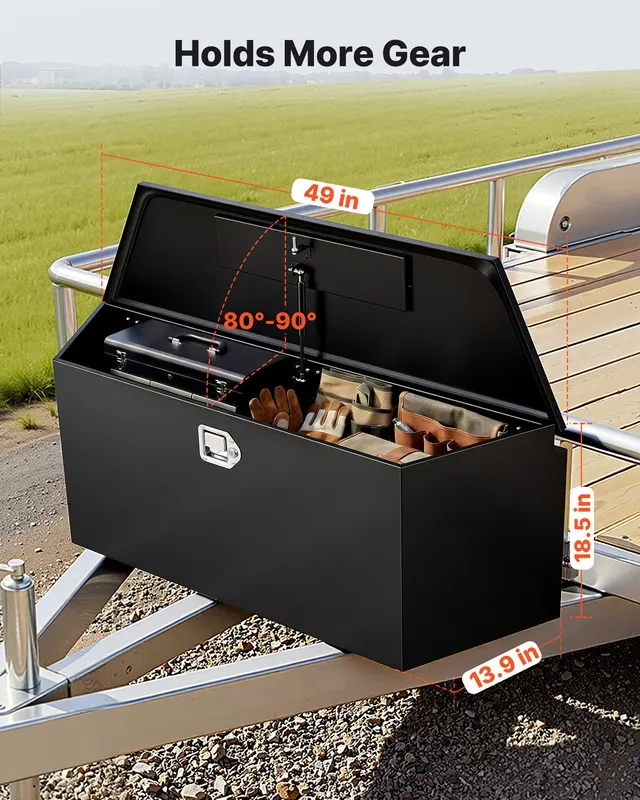 Trailer Tongue Box — 49" X 13.9" X 18.5" Steel Trailer Tongue — photo 2