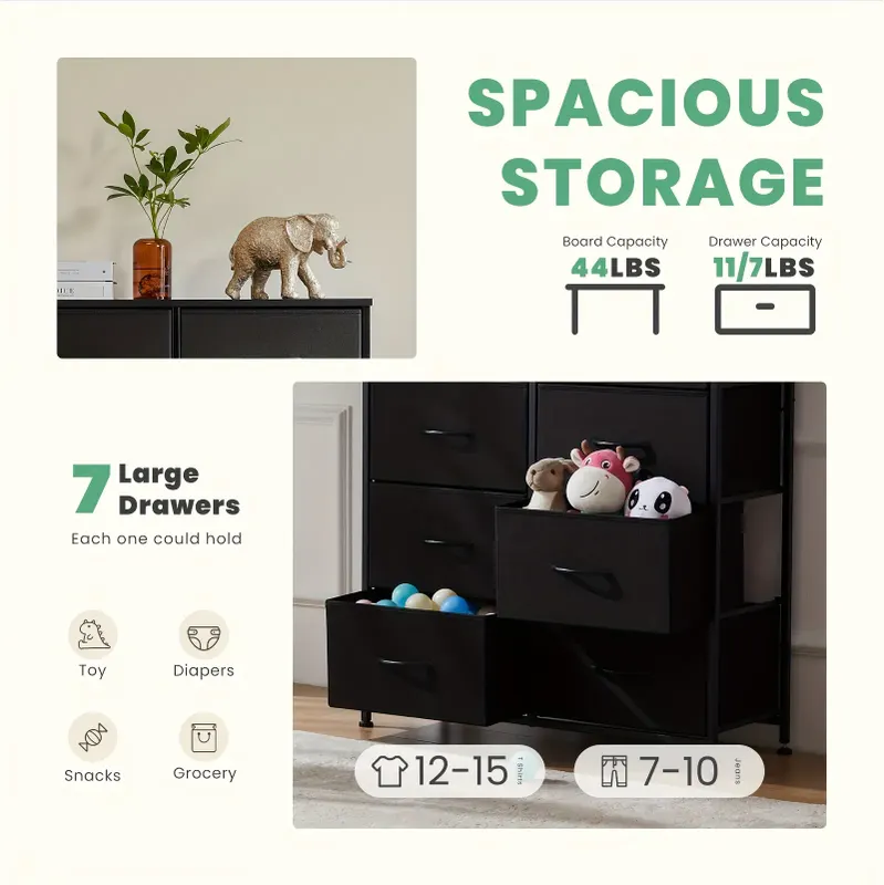 Dresser for Bedroom with 8 Drawers Tall Dresser β photo 4