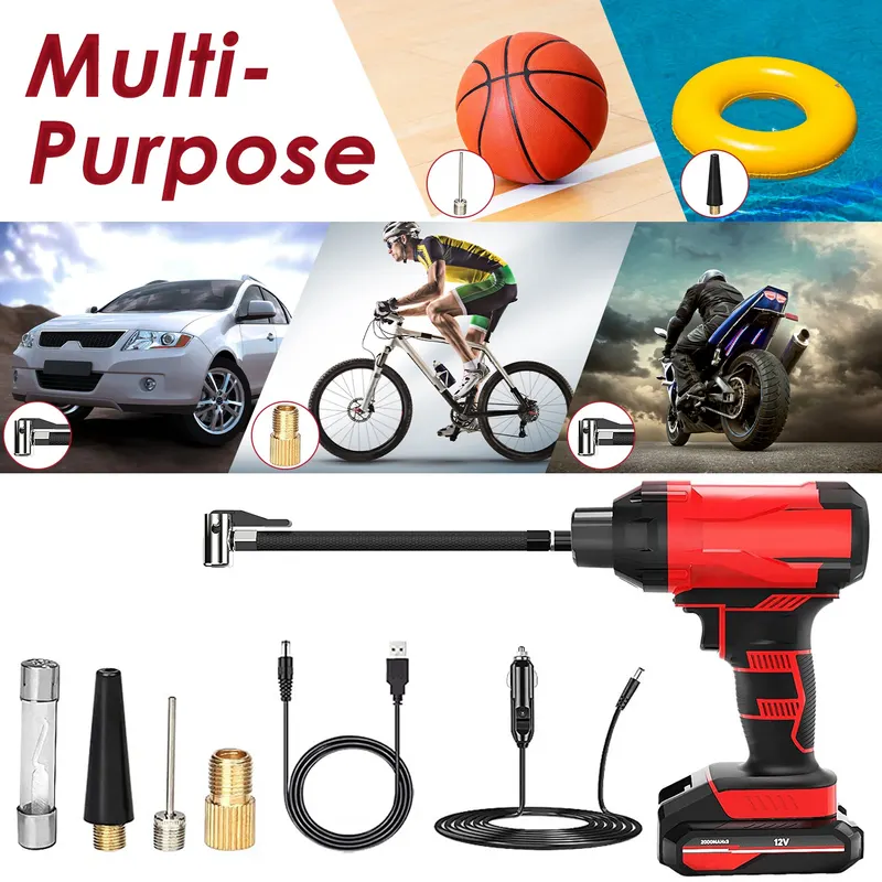 150PSI Cordless Car Tire Inflator Rechargeable 2V Portable β photo 2