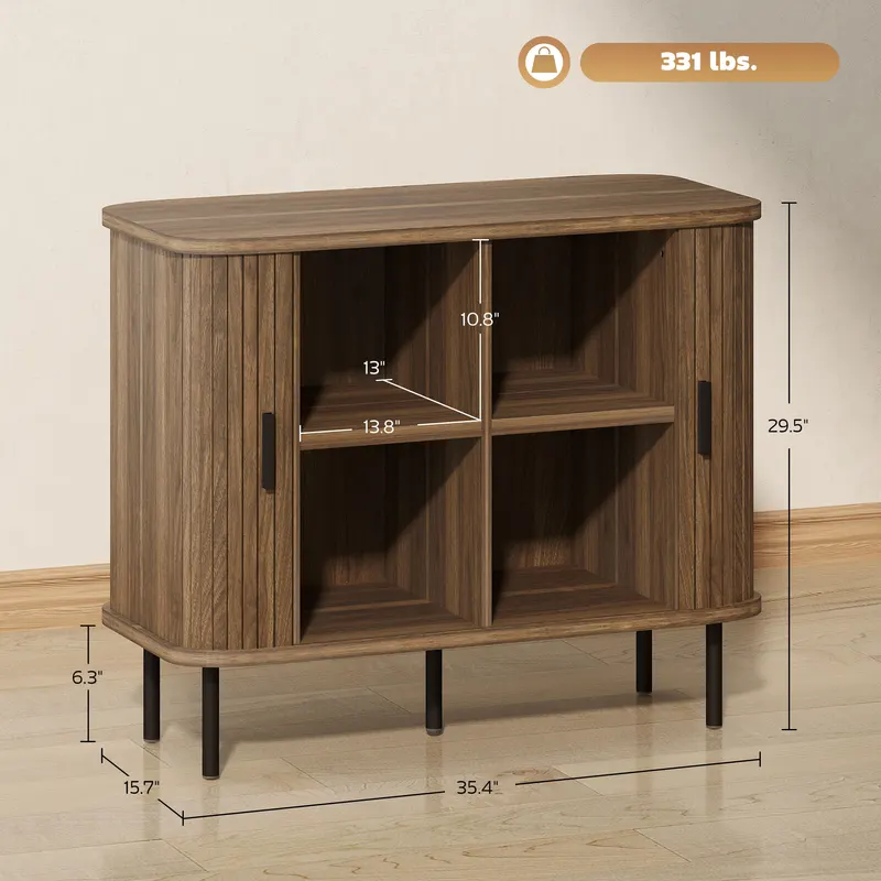 35.4" Sideboard Buffet Cabinet with Storage — photo 3