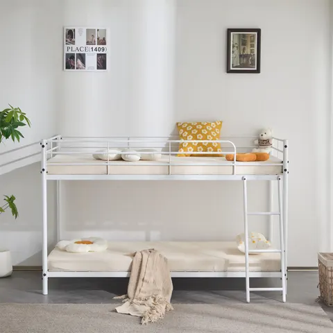 Twin Size Metal Bunk Bed for Kids Teens Adults