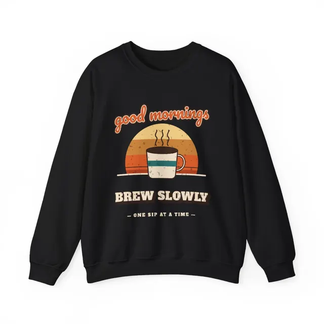 Good Mornings Brew Slowly Crewneck Sweatshirt