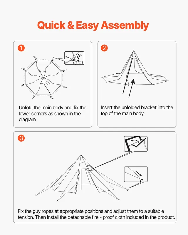 Hot Tent for 2 Persons — Portable Winter Tipi Tent with Stove — photo 2