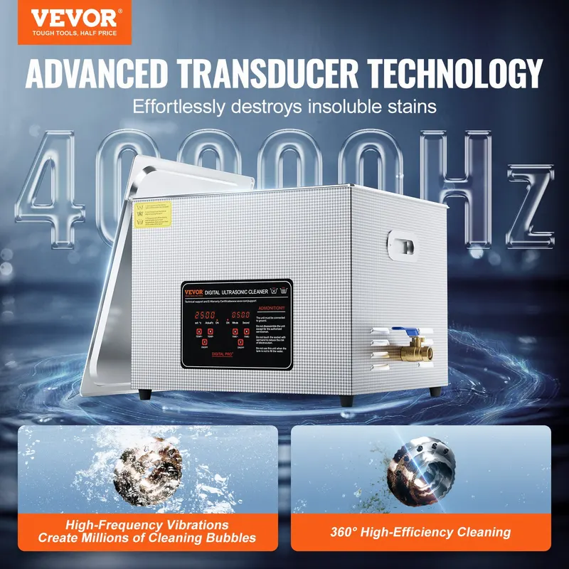 Ultrasonic Cleaner — 15L Professional 360W Cleaning Machine — photo 3