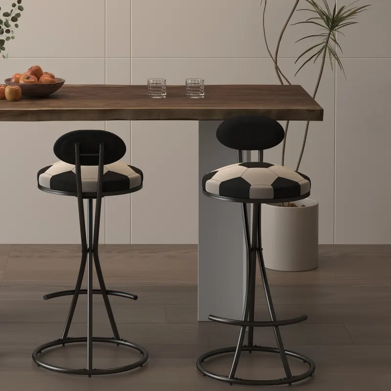 Upholstered S-shaped Barstools Set of 2 Velvet Counter Bar — photo 2