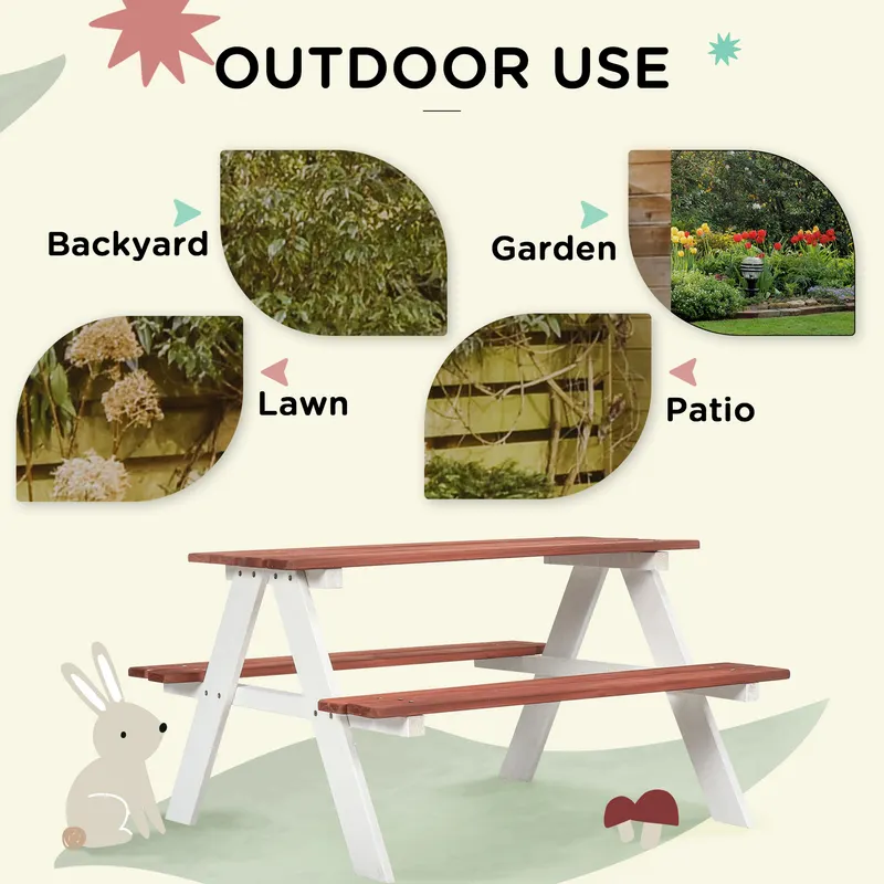 Kids Picnic Table Set β Wooden Table & Bench Set β photo 8