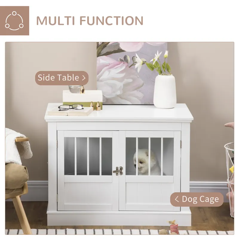 Wooden Dog Crate End Table — Dog Crate Furniture with Triple — photo 4