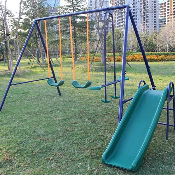 A-frame Metal Swing Set W Slide Blue — photo 6