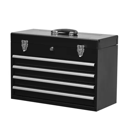 Metal Tool Box with 4 Drawers Portable Steel Tool Chest