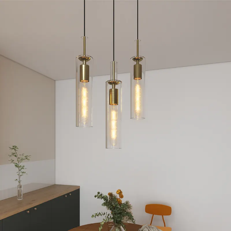 Gold Pendant Light Fixtures β 3 Pack Modern Pendant Lighting β photo 2