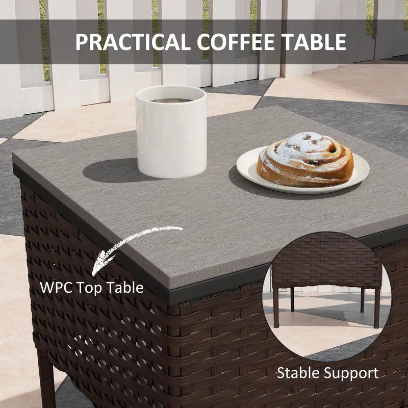 3 Piece Wicker Patio Furniture Set — photo 3