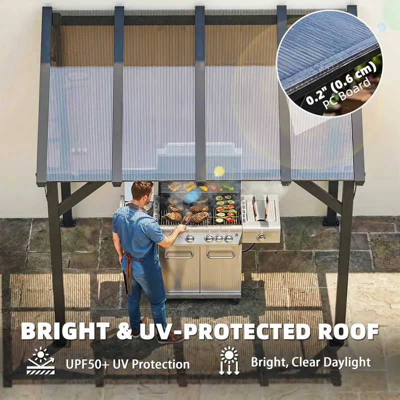 Hardtop Grill Gazebo β Lean-to BBQ Shelter with Polycarbonate β photo 7