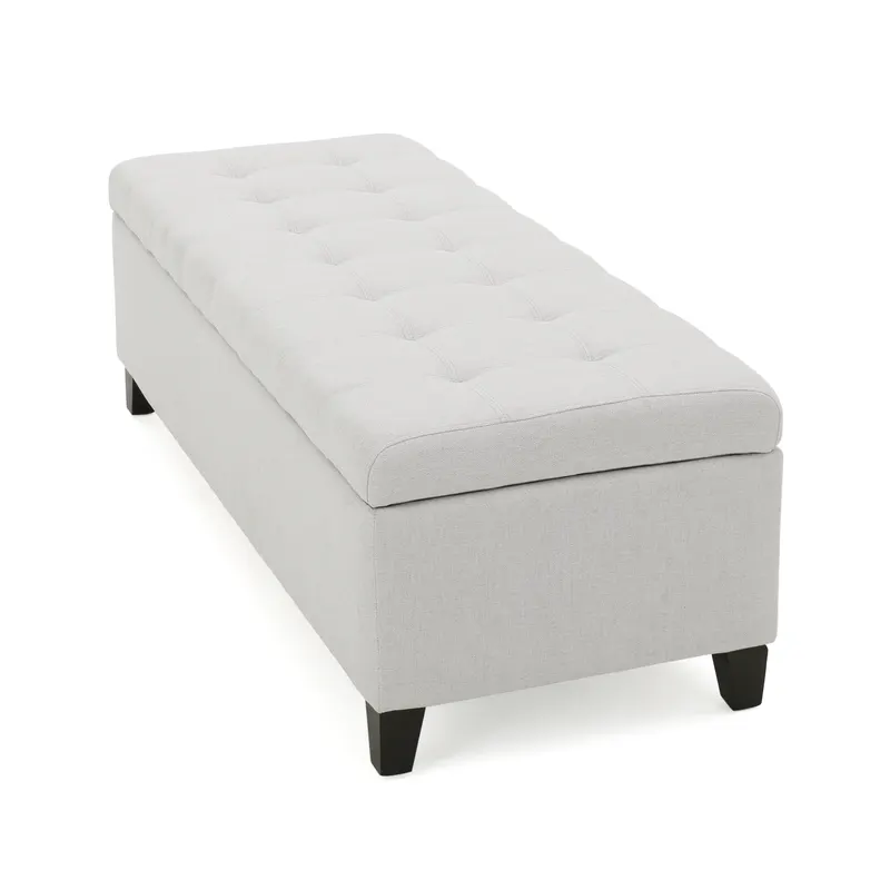 Upholstered Storage Ottoman Bench — photo 2